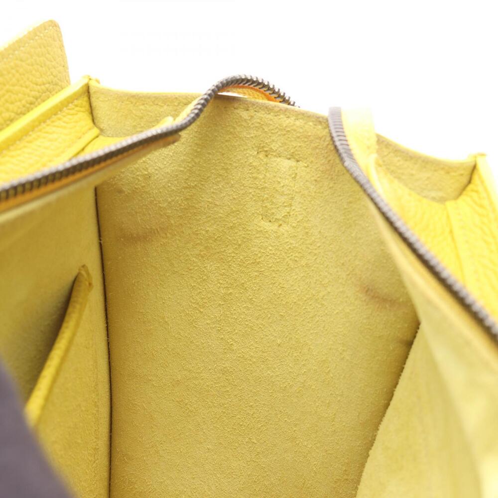 Celine Luggage 2way Shopper Handbag Leather Yellow - Picture 5 of 9